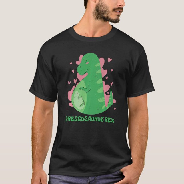 T-shirt Mamasaurus Trex Grossesse Faire-part Dinosaur Pr (Devant)