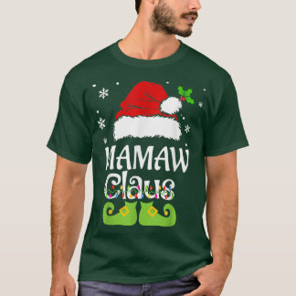 T-shirt Mamaw Claus, Family Matching Mamaw Claus Pajama 