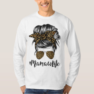 T-shirt Mamaw Life Cheveux Bandana Lunettes Empreinte de l