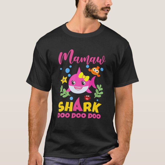 T-shirt Mamaw Shark Cadeau mignonne bébé requin famille ju (Devant)