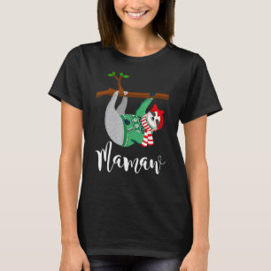 T-shirt Mamaw Sloth Santa Hat Famille de pyjama de Noël
