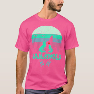 T-shirt Mamawolf Funny Wolf Mama coucher de soleil