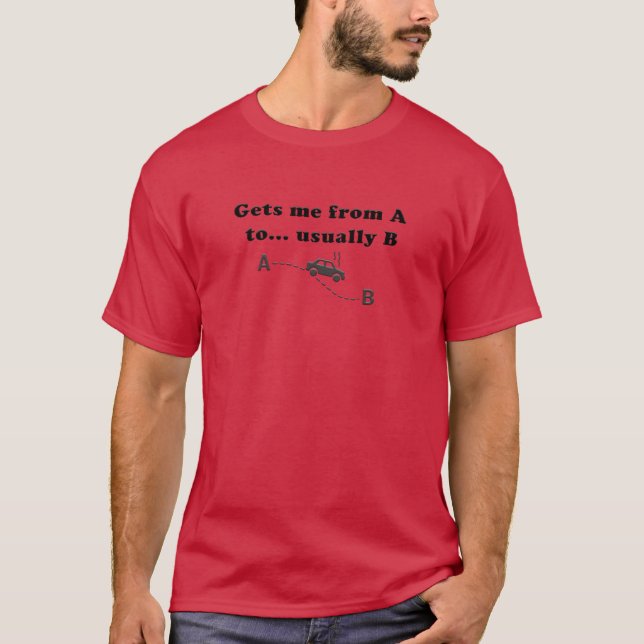 T-shirt M'amène de A à... généralement B (Devant)