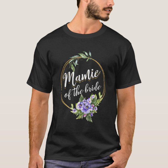 T-shirt Mamie de la mariée Mariage Baby Shower Mamie Mat (Devant)