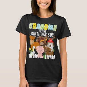T-shirt Mamie De L'Anniversaire Boy Farm Animals Barnyard