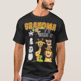 T-shirt Mamie De L'Anniversaire Boy Zoo Thème Anniversaire