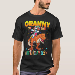 T-shirt Mamie De L'Anniversaire Garçon Dabbing Unicorn équ