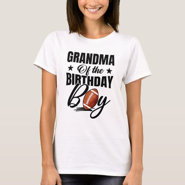 T-shirt Mamie De L'Anniversaire Garçon Football 1er Annive (Devant)