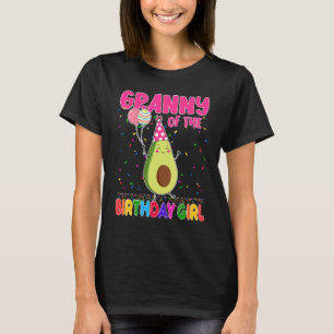 T-shirt Mamie De L'Anniversaire Girl Avocados Thème Famill