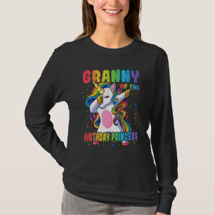 T-shirt Mamie De L'Anniversaire Princesse Dabbing Unicorn 