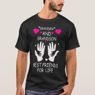 T-shirt Mamie et petit-fils meilleurs amis pour la vie rét