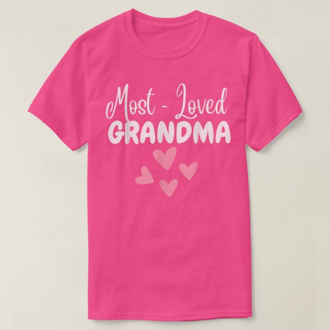 T-shirt Mamie la plus aimée - Grand-mère - Meilleure grand (Design devant)