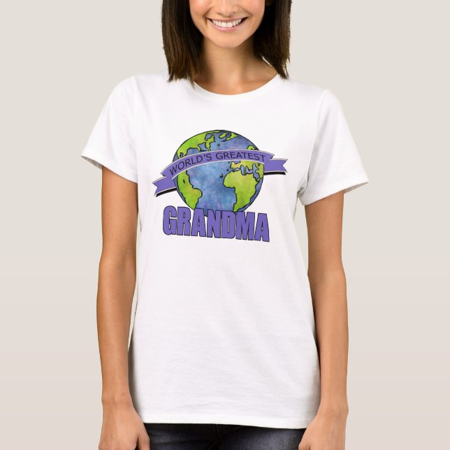 T-shirt Mamie la plus géniale du monde (Devant)
