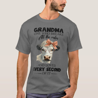 T-shirt Mamie Vache Une Qui Casse Toutes Les Règles Et Aim