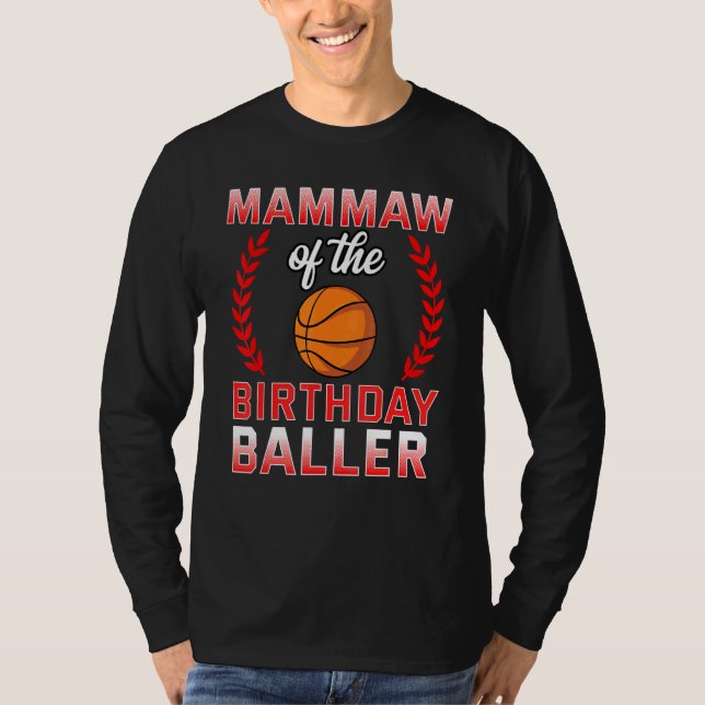 T-shirt Mammaw De L'Anniversaire De Basketball Anniversair (Devant)