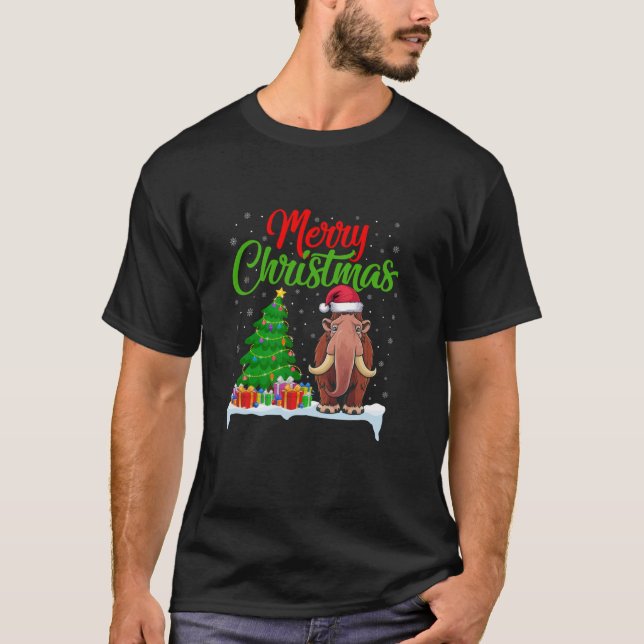 T-shirt Mammifère laine Feux d'arbre de Noël Feux de Noël  (Devant)