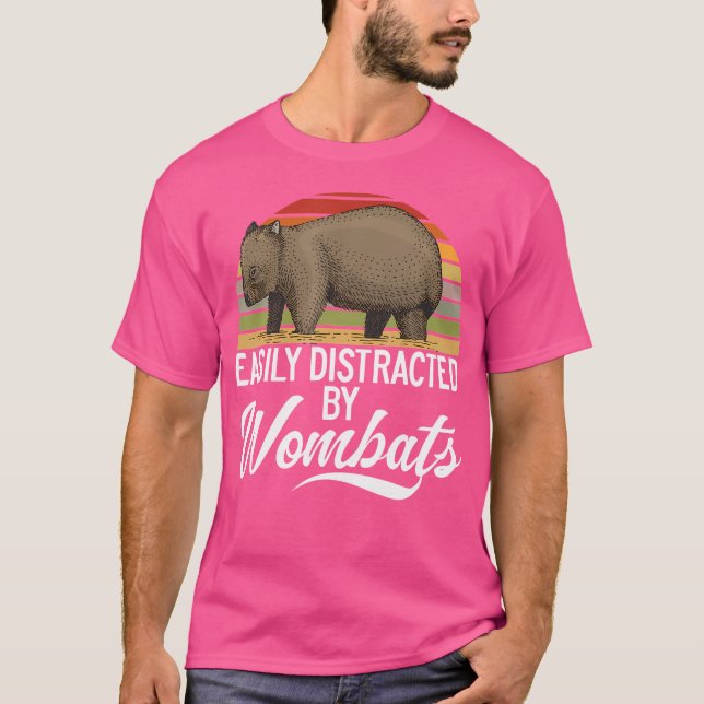 T-shirt Mammifère Marsupial Facilement Distrait Par Wombat (Devant)