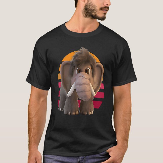 T-shirt Mammoth adorable pour bébé (Devant)
