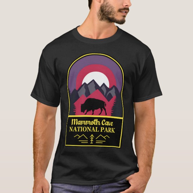 T-shirt Mammoth Cave - Esprit d'aventure � Vintage (Devant)