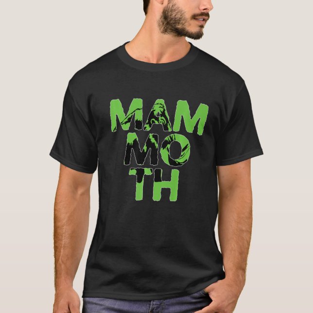 T-shirt Mammoth Coloré Animal Shadow Silhouette (Devant)