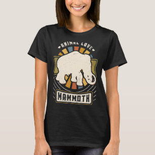 T-shirt Mammothe laineux Vintage Classic Retro Animal