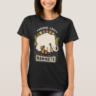T-shirt Mammothe laineux Vintage Classic Retro Animal