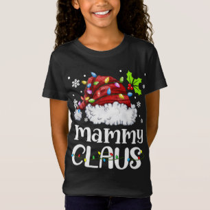 T-Shirt Mammy Claus Père Noël Noël Lumière Noël Famille