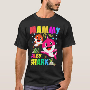 T-shirt Mammy Du Bébé Birthday Shark Mammy Shark Chris