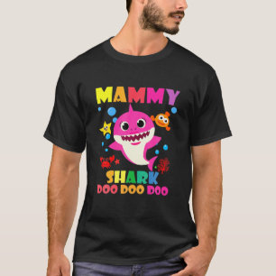T-shirt Mammy Shark Doo Doo Funny Baby Maman Papa Enfants