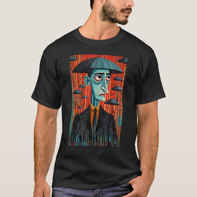T-shirt Man and Umbrella Surrealistic Horror Abstract Hall (Devant)