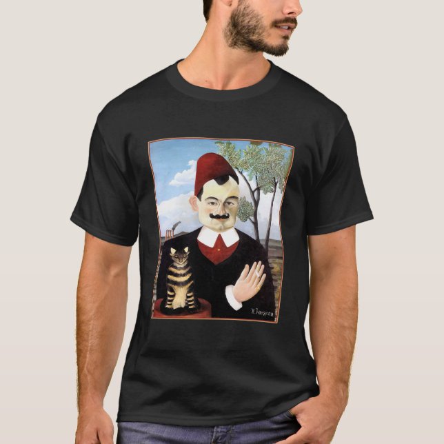 T-shirt "Man & Cat" de Henri Rousseau (Devant)