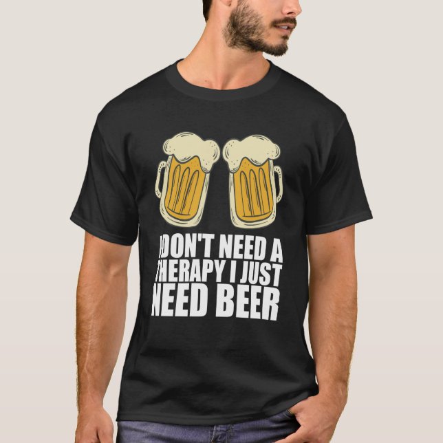 T-shirt Man cave Craft beer Drunken (Devant)