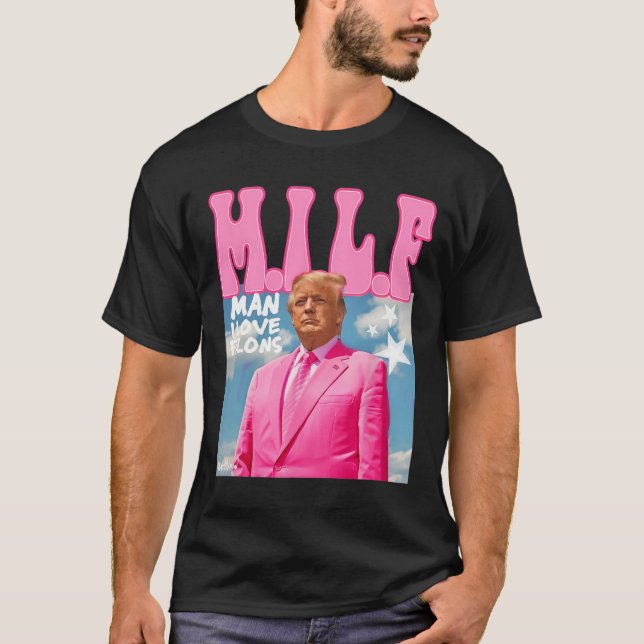 T-shirt Man I Love Felons Funny Trump Pink 2024 Pour Prési (Devant)