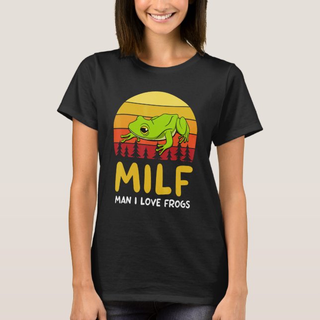 T-shirt Man I Love Frogs Toad Tree Frog (Devant)