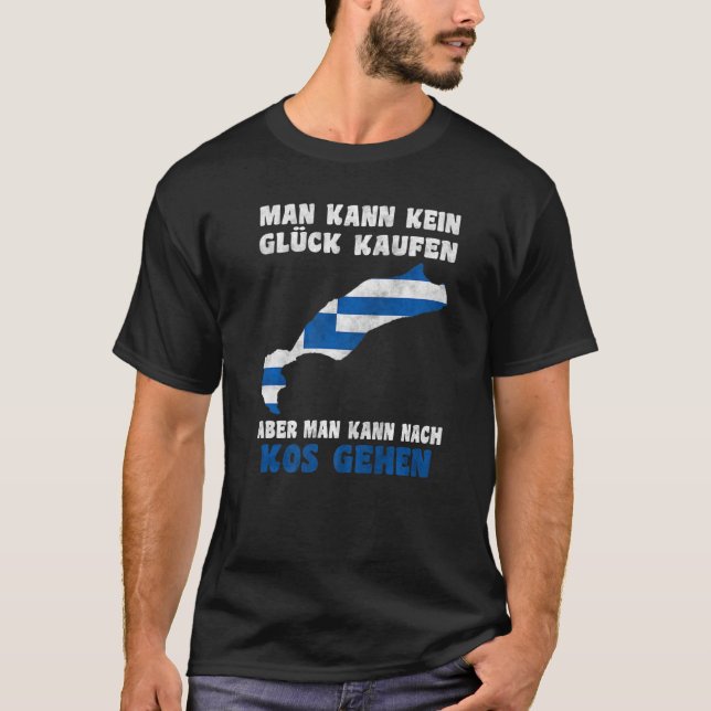 T-shirt Man kann kein Glück kaufen aber man kann nach Kos (Devant)