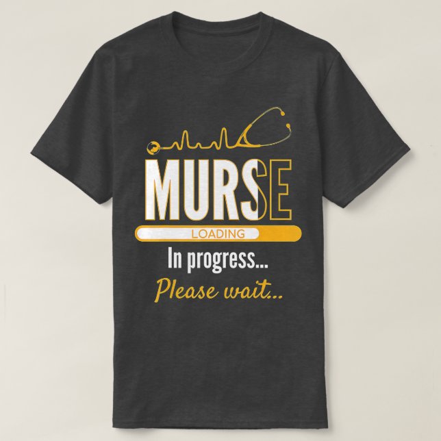 T-shirt Man Nurse in Progress Gift Funny Murse Nursing Sch (Design devant)