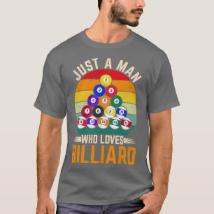 T-shirt Man Snooker Player Hobby Pool Billard