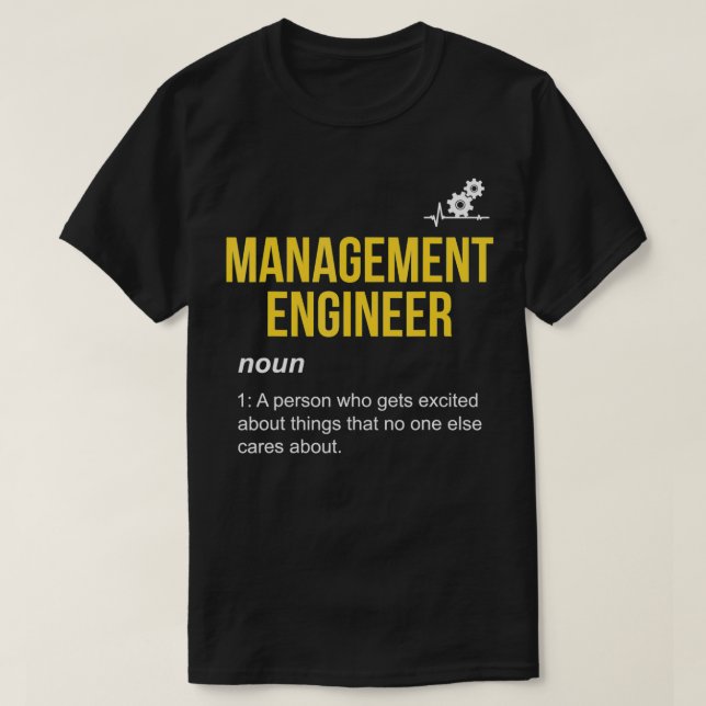 T-shirt Management Engineer Definition  Management Enginee (Design devant)