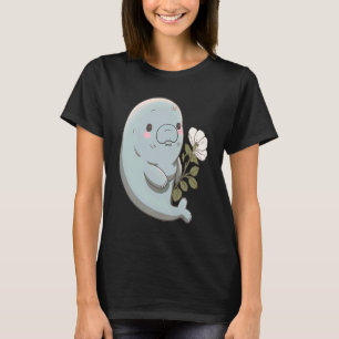 T-shirt Manatee Blusant Adorable bleu clair Manatee avec