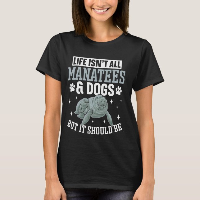 T-shirt Manatee Chiens d'animaux de la mer Manatee (Devant)
