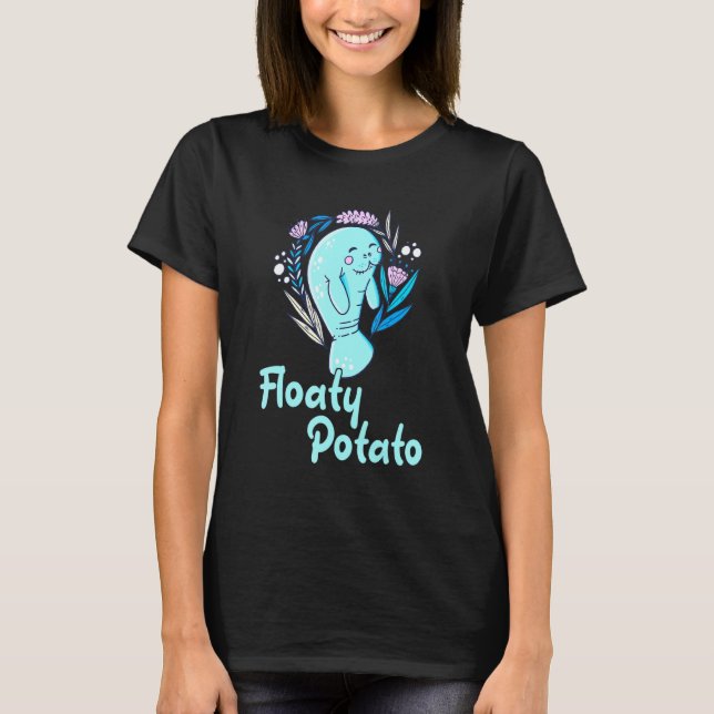 T-shirt Manatee Dugong Sea Cow Floaty Potato (Devant)
