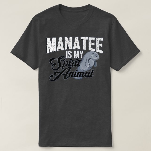 T-shirt Manatee Est Mon Esprit Animal Mignonne Animal Tee (Design devant)