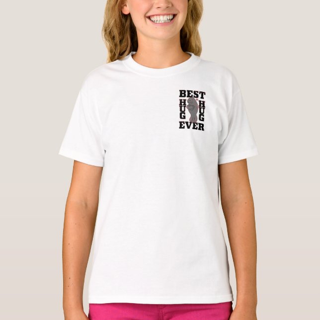 T-shirt Manatee - Meilleur Hug Jamais - Hug - Conception A (Devant)