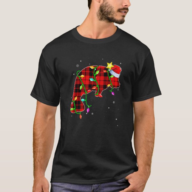 T-shirt Manatee Noël Noël Noël Noël Chapeau Noël Fêtes (Devant)