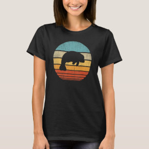 T-shirt Manatee Rétro Vintage 60s 70s Coucher de soleil Va