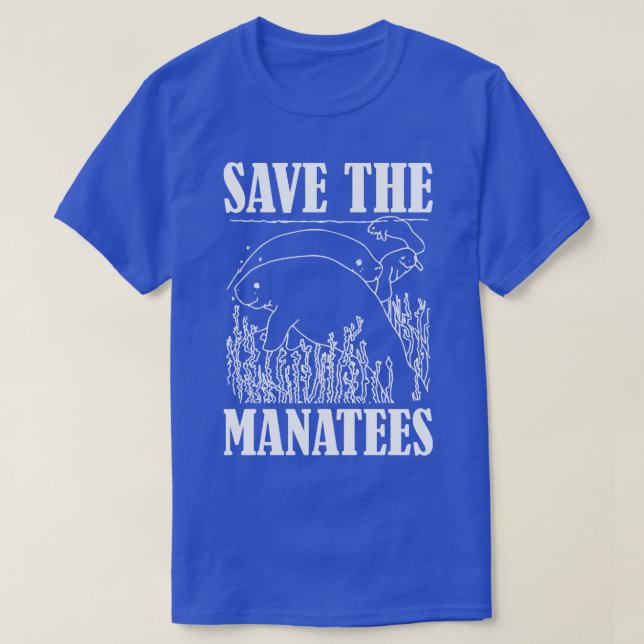 T-shirt Manatee Sauver les lamantins w (Design devant)