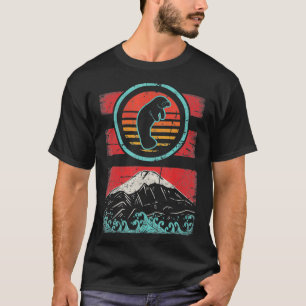 T-shirt Manatee Sea Cow Retro Vintage 80s Style Cadeau