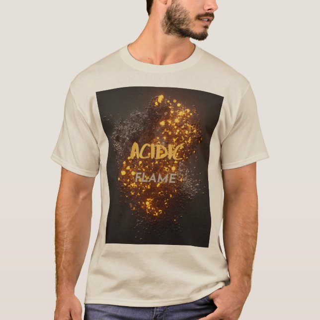 T-shirt Manche courte pour hommes de flamme d'acide liquid (Devant)