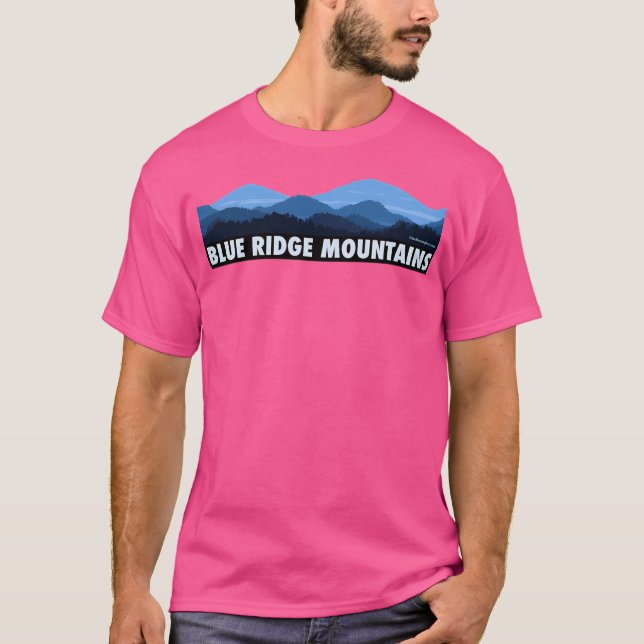 T-shirt Manche de baseball Blue Ridge Mountains (Devant)