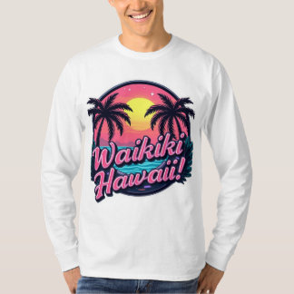 T-shirt Manche Long De La Plage De Waikiki
